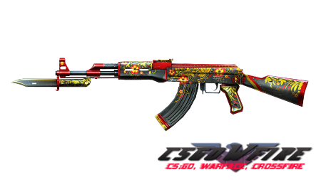AK-47-A-Хохлома — автомат АК-47 с хохломской росписью.